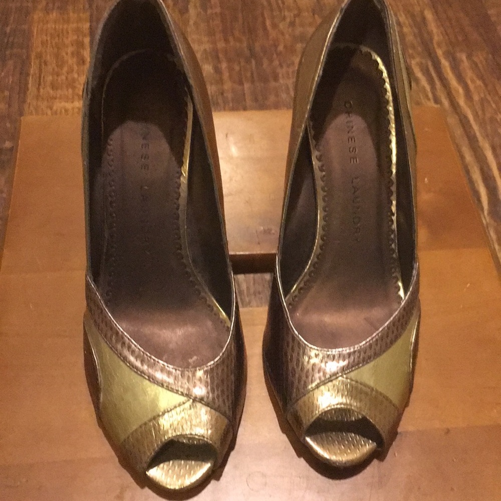 Chinese Laundry platforms with peep toe